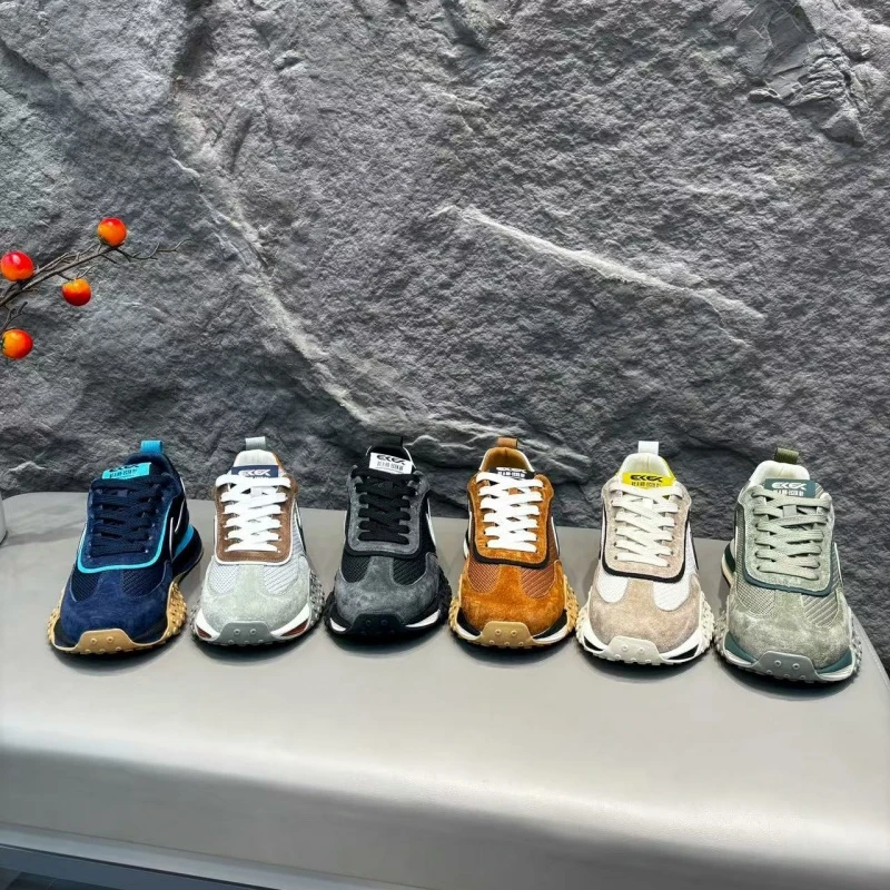 【皮鞋码】新款皮网拼接百搭轻便洋气个性时尚男款潮鞋