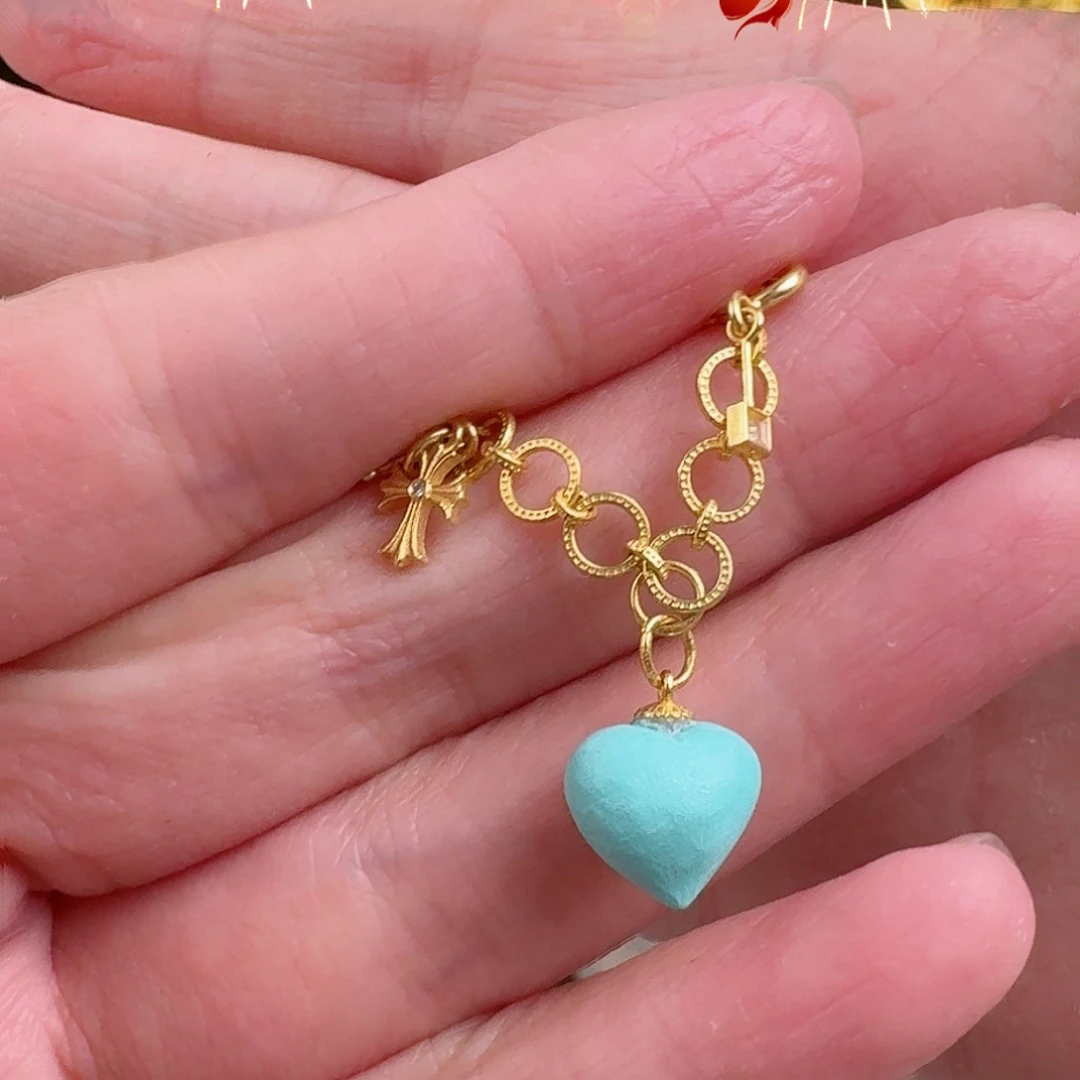 绿松石珠宝奇石18K金镶嵌