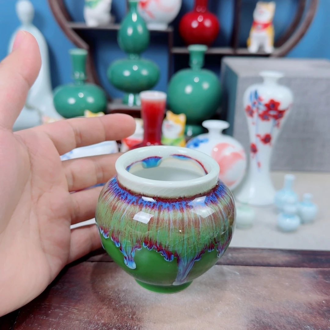 陶瓷手工小花器摆件