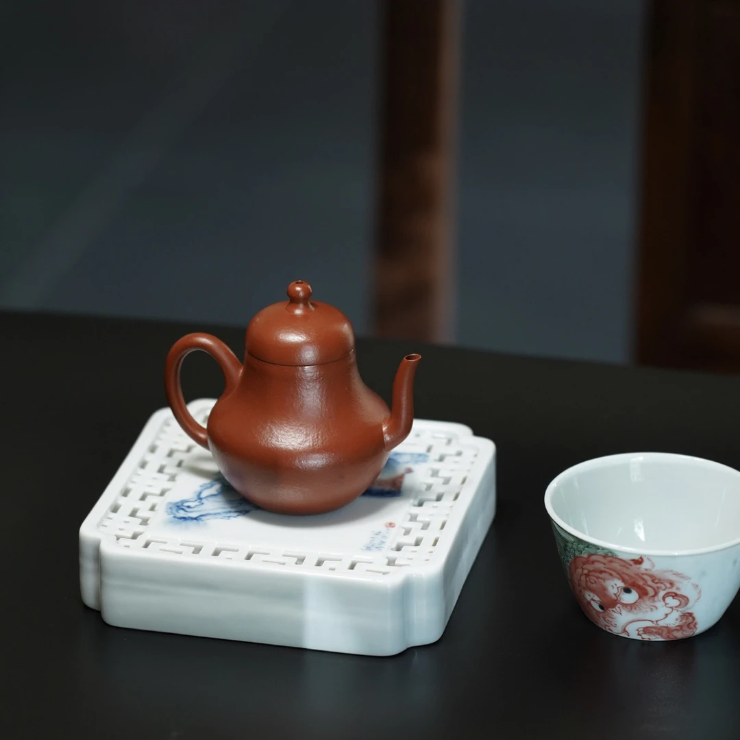 小思婷·紫砂壶 全手工·90cc 30目粗砂朱泥