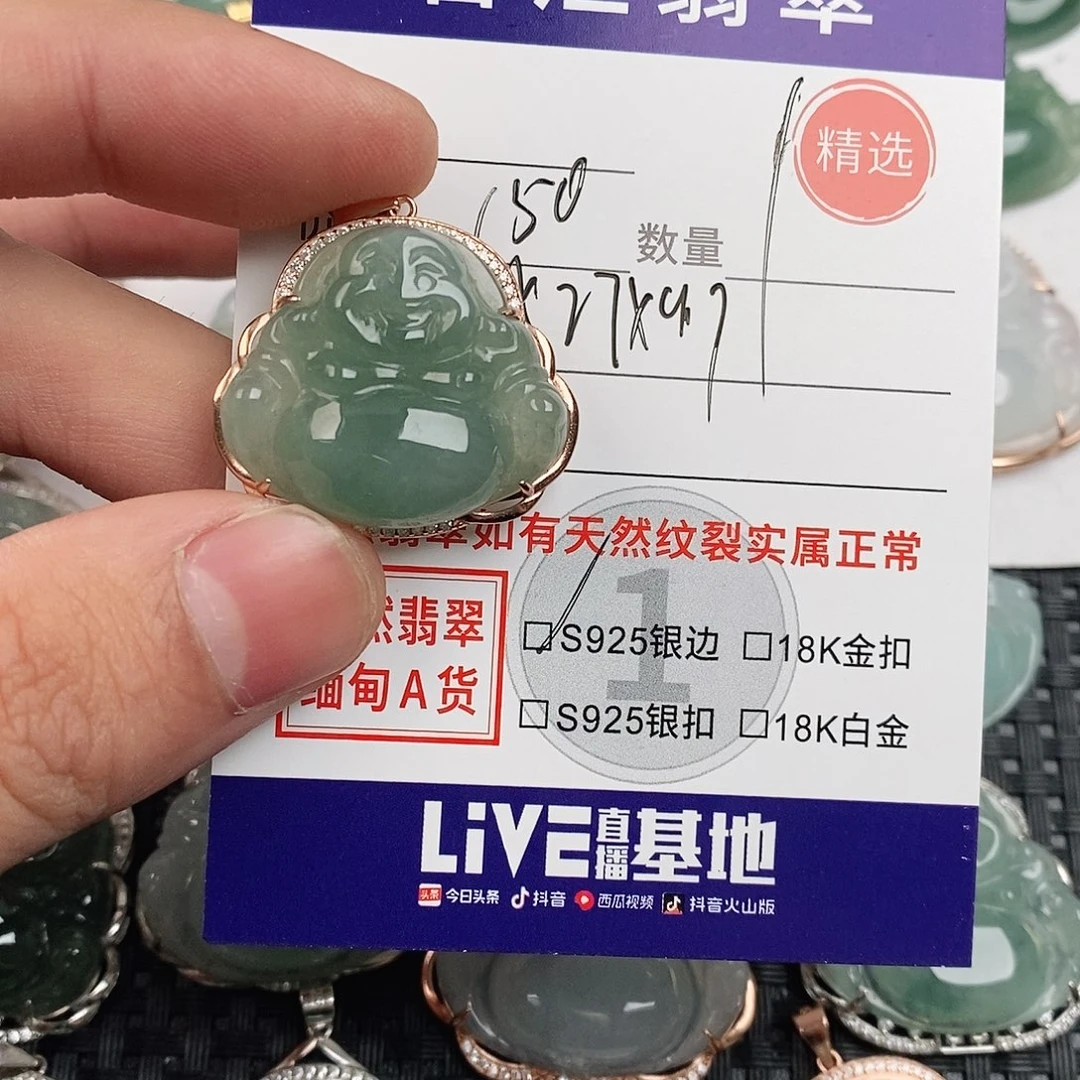 翡翠银S925镶嵌颈饰