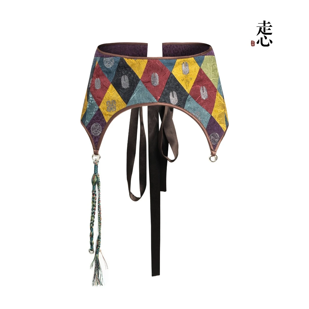 【香云走心】青铜水田多彩拼色 腰封25Z159M