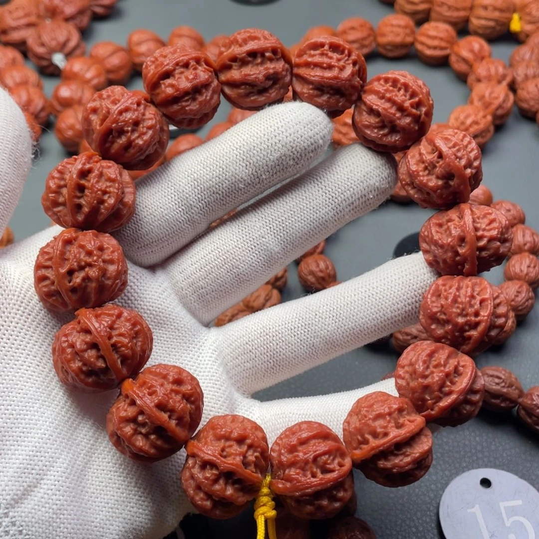 手串文玩核桃野生核桃火焰纹京八棱秋子手持