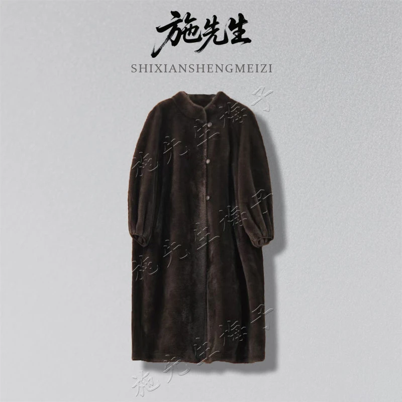 Q冬季新款时尚女装气质显瘦百搭水貂毛配饰外套洋气妈妈装7644-3