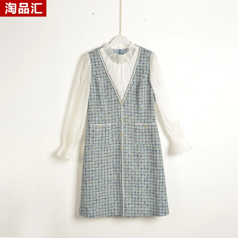 GPE2【专柜捡漏】中高端时尚女装DQB-连衣裙9006-运河蓝