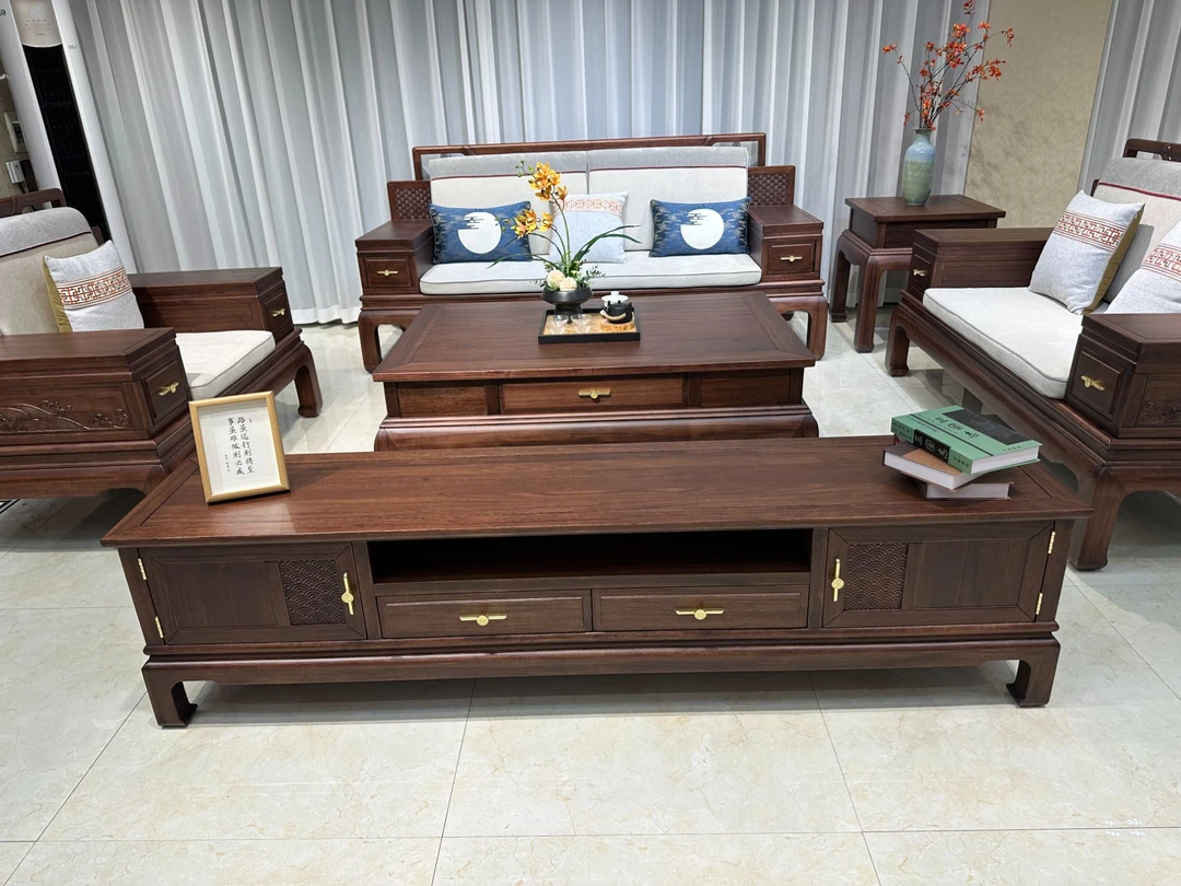 新古典黑胡桃实木沙发客厅轻奢冬夏两用客厅家具