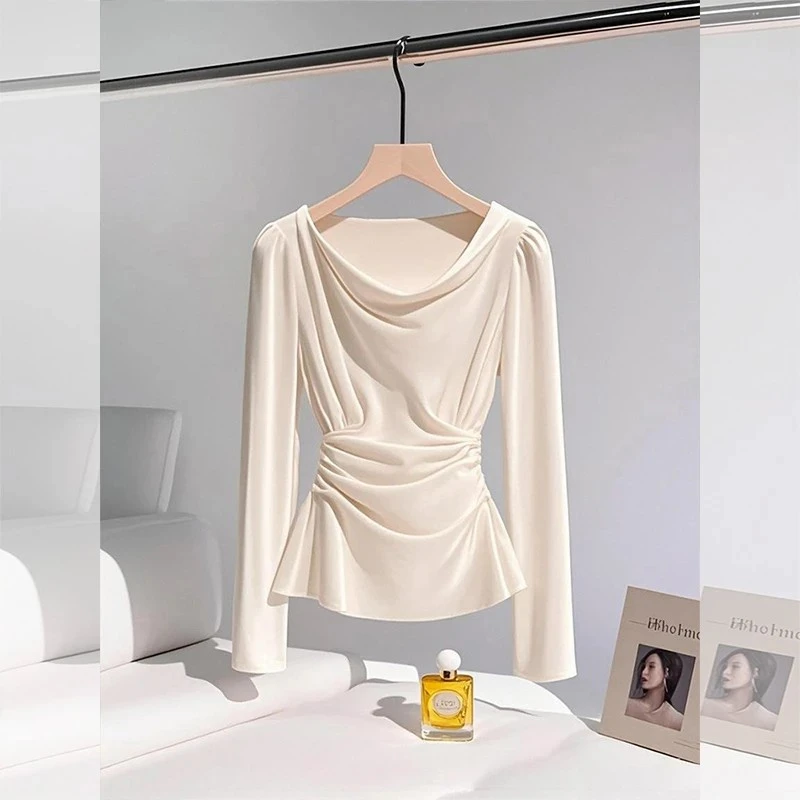 法式轻奢时尚百搭长袖衬衫女秋季新款洋气减龄上衣轻熟风别致小衫