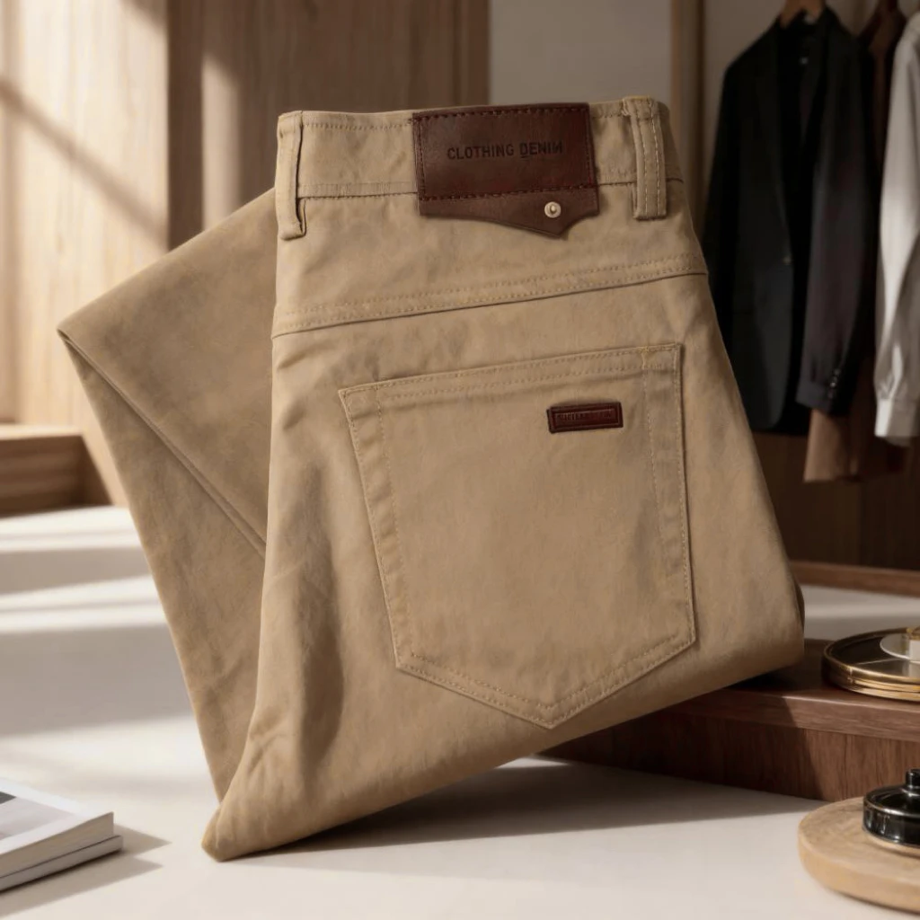 秋冬款商务休闲裤男裤纯棉系列直筒宽松舒适高端休闲裤男西裤