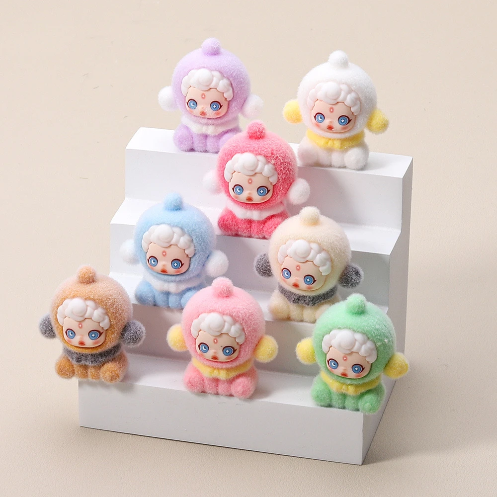 【双许愿+九宫格】植绒坐姿SP女孩树脂卡通配件diy装饰品配件
