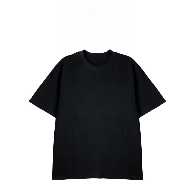 【35号链接】2025春夏爆款圆领短袖宽松纯棉潮流重磅男士欧美-5580