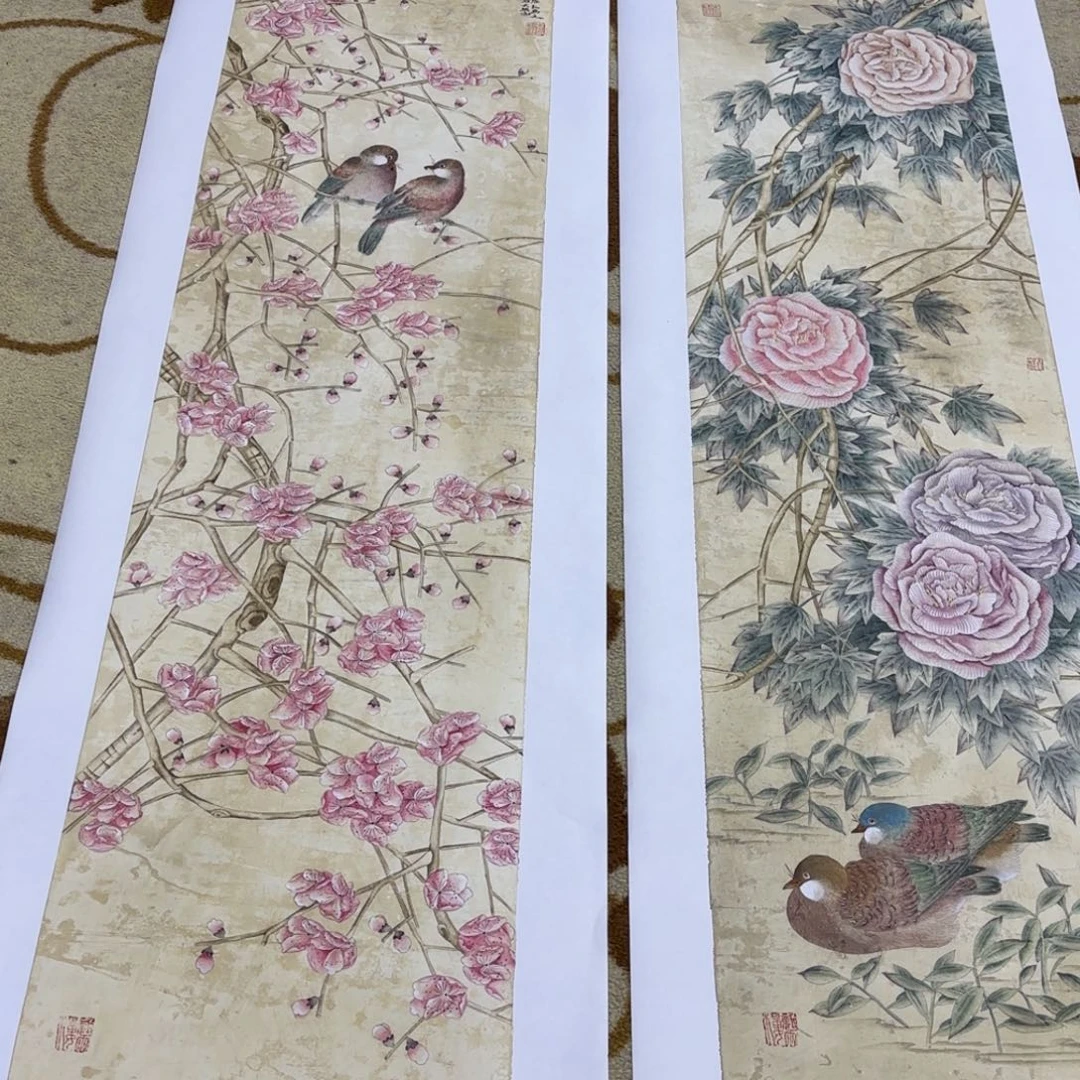 秦***社国画崇培红老师作品刘两张