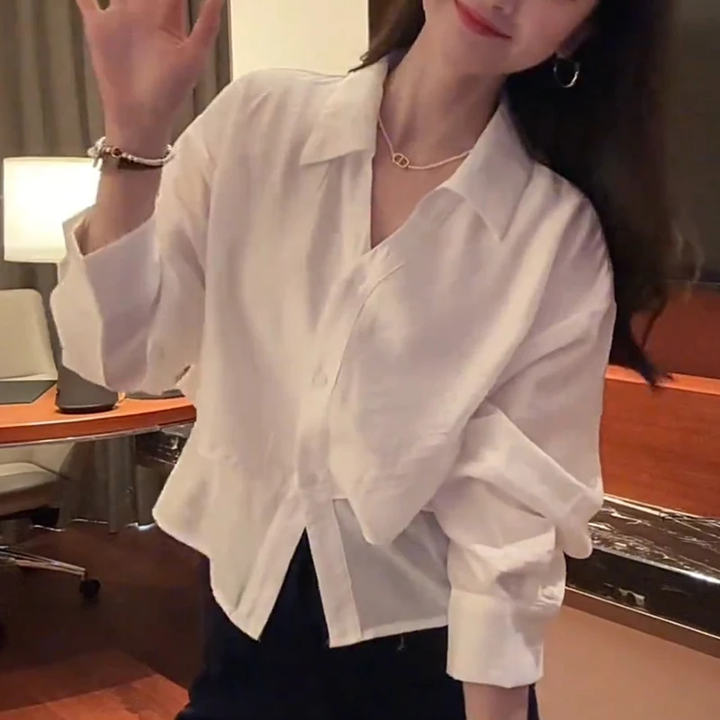 防晒衫外穿百搭衬衫大码胖mm宽松假两件上衣女显瘦遮肉新款遮肚子