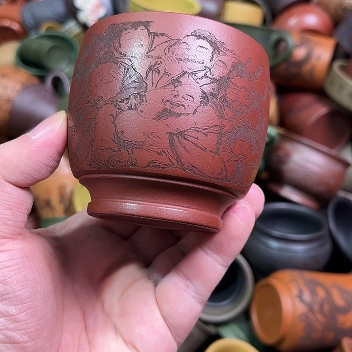 紫砂茶杯全手工紫砂主人杯