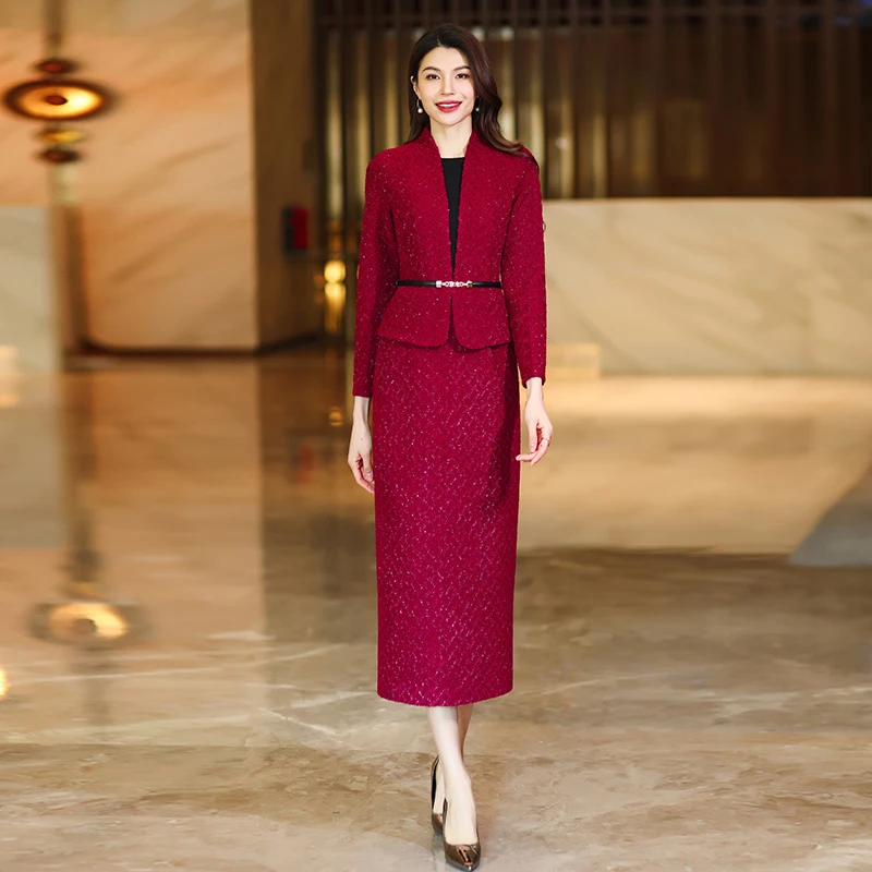 新中式国风连衣裙轻奢高级感2025春秋新款高端气质显瘦假两件裙子