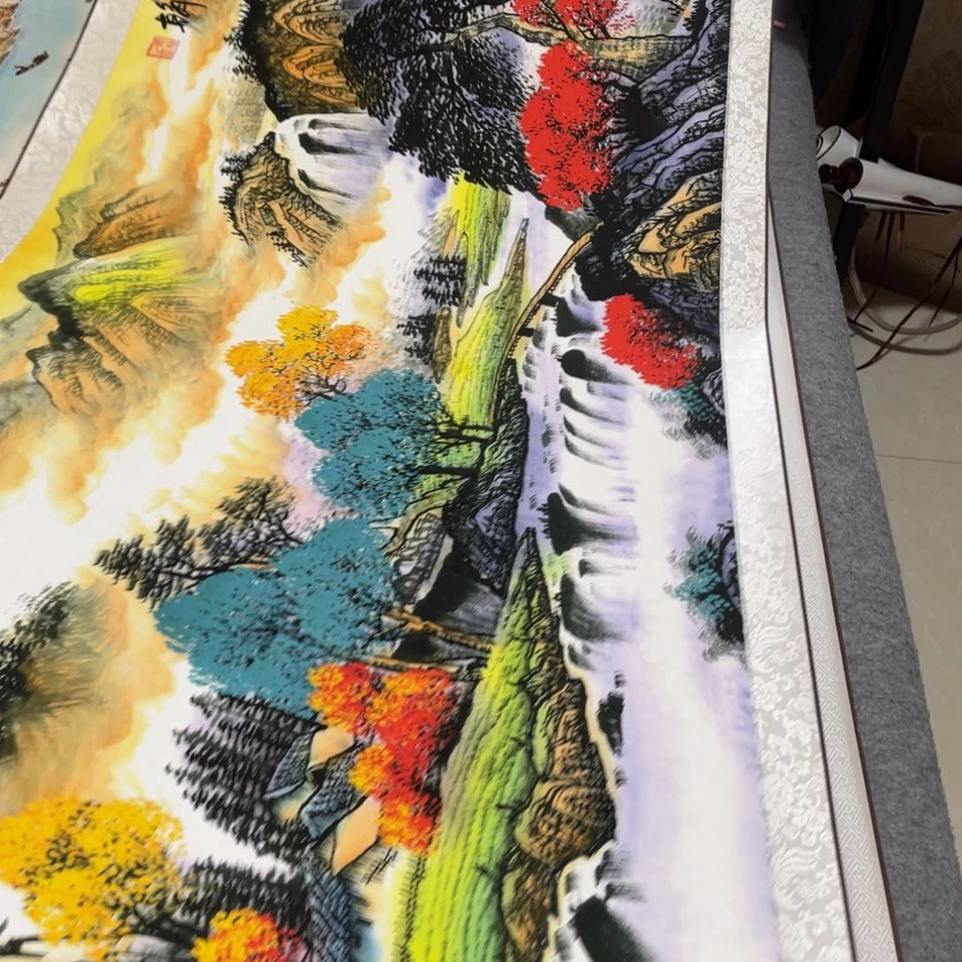 富山宝地八尺大横幅东方美学装饰画浓墨重彩26080