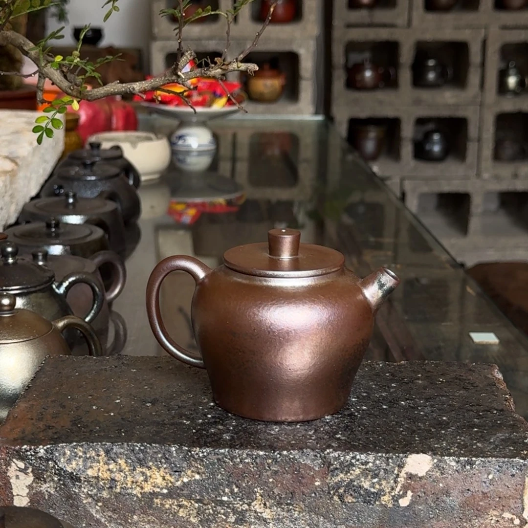 建水紫陶紫泥柴烧茶具