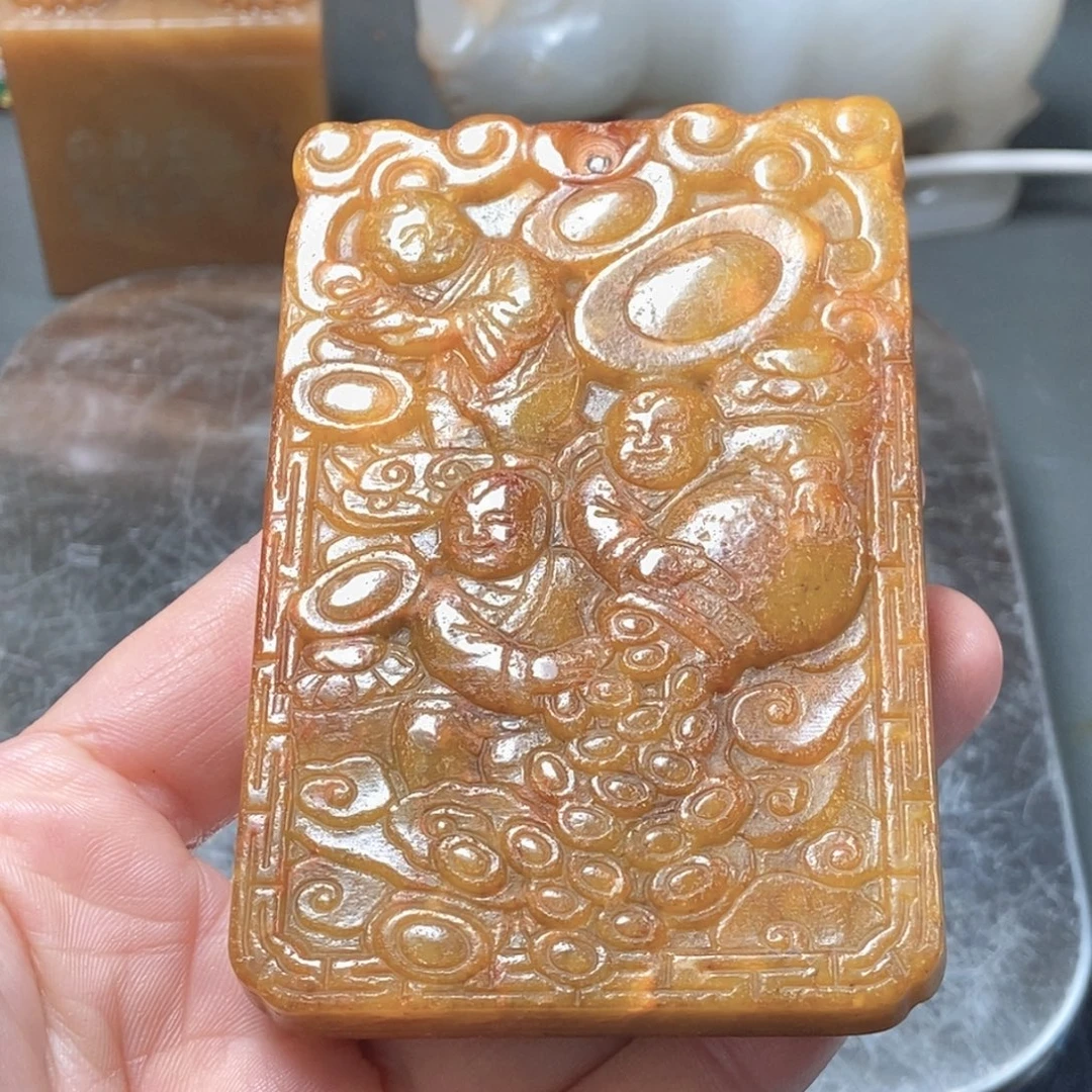 和田玉未镶嵌挂件