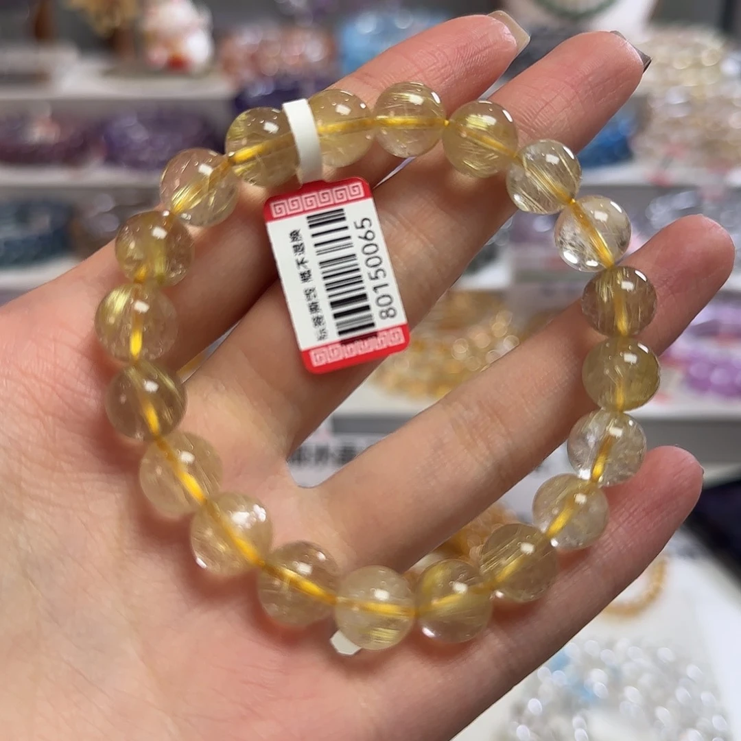 水晶未镶嵌手串065金发卡10