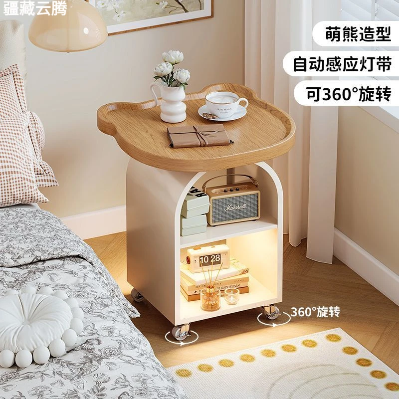 新疆西藏包儿童房床头柜小型家用卧室铁艺奶油风可移动床边几置