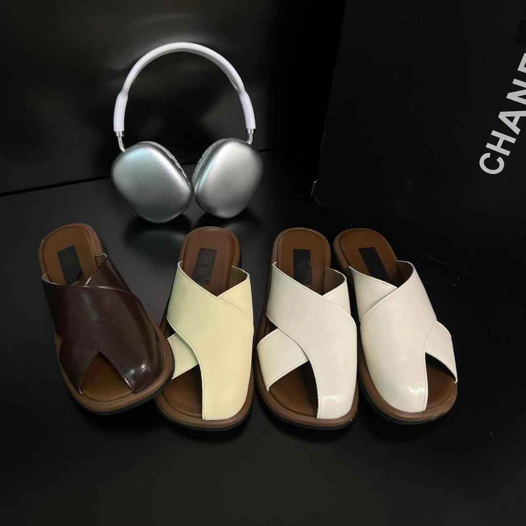 【夏日晚风】复古平底包头拖女2025夏季新款软底舒适百搭拖鞋185