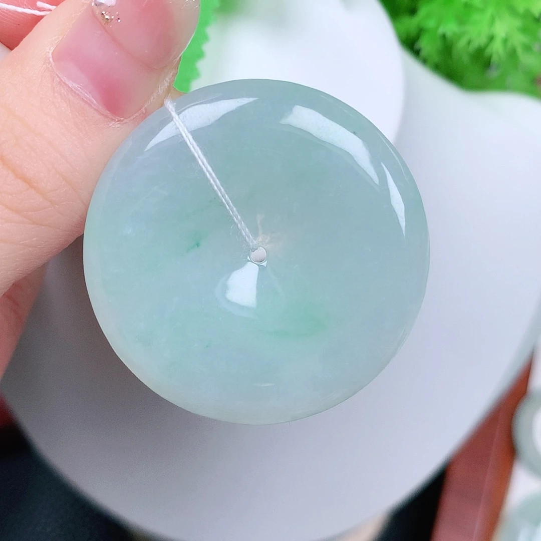 翡翠未镶嵌颈饰平安36.6-5.9