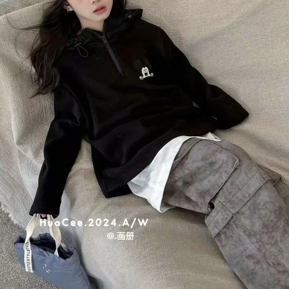 4322儿童半拉链拼接卫衣