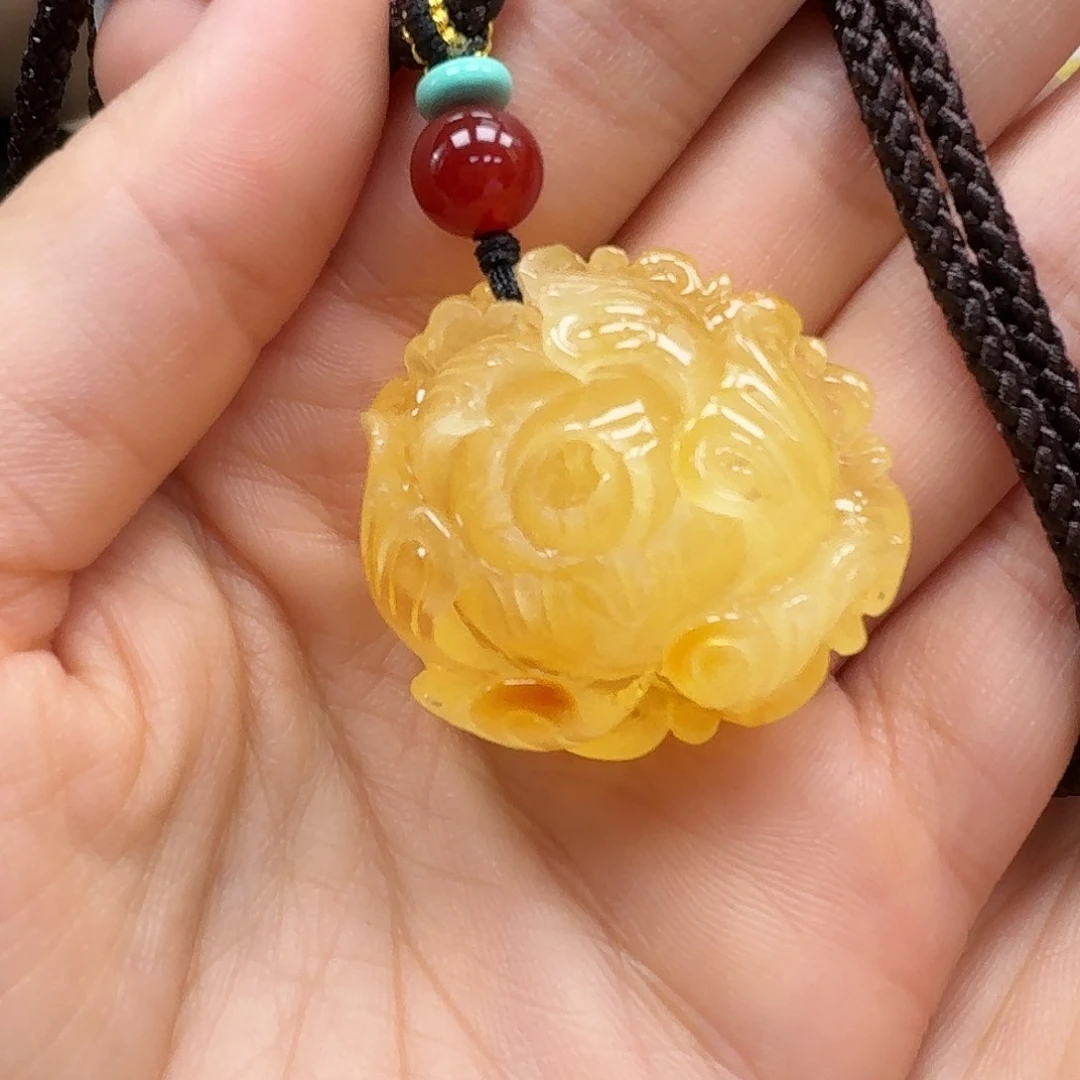 未镶嵌琥珀珠宝奇石吊坠