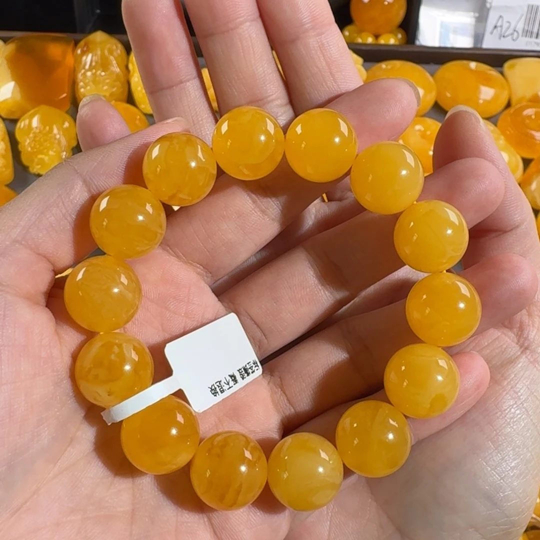 蜜蜡毛衣链未镶嵌魔*