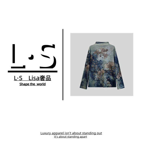 【lisa华南仓】2320#复古显瘦针织上衣女2025打底衫重磅国风上衣