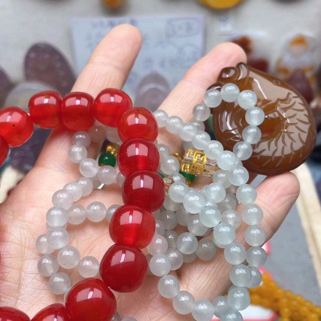 玛瑙/玉髓颈饰合金用****9