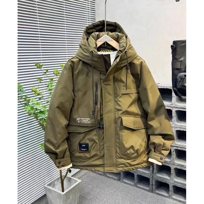 冬季新款寒冬潮流加厚防寒连帽保暖外套#8098