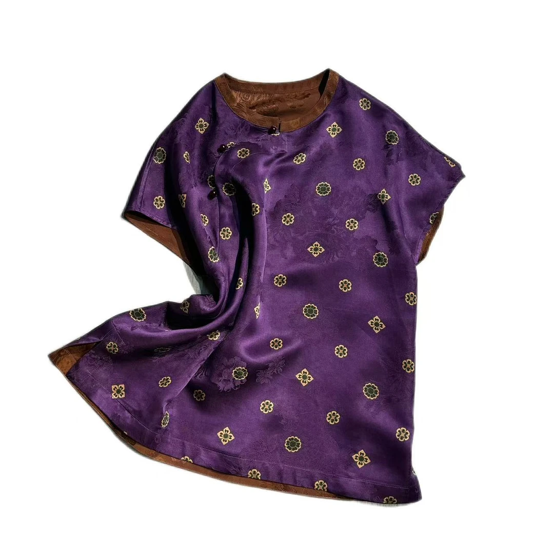 【紫气东来】40姆米红云纱双面双穿夏季新中式香云纱上衣