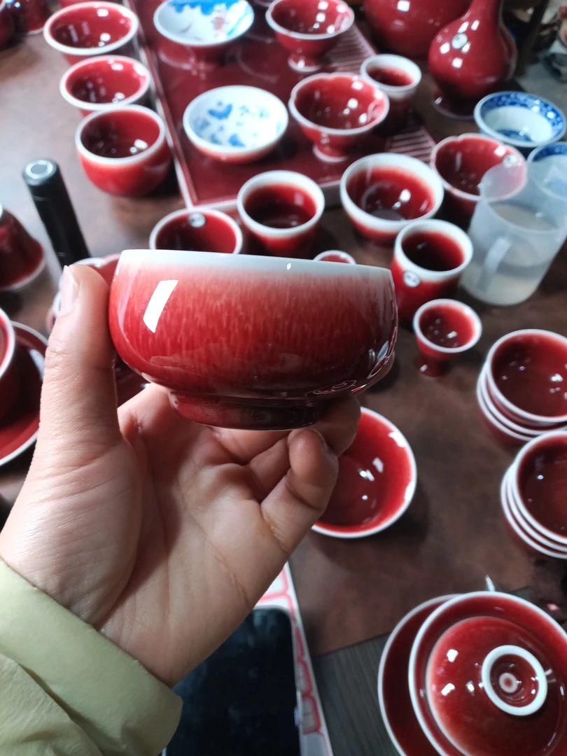 景德镇高温原色釉陶瓷杯