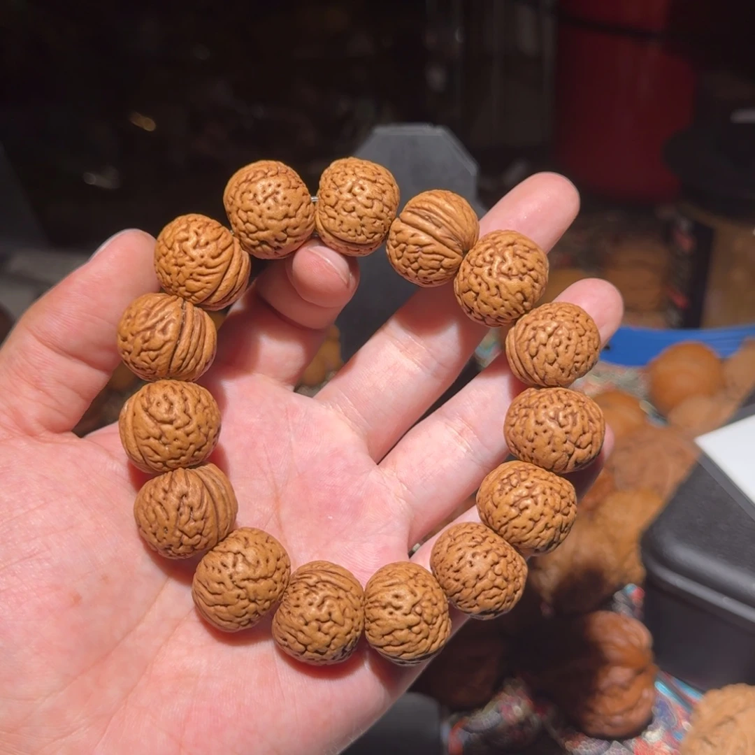 文玩核桃把件001桃核手串，尺寸21