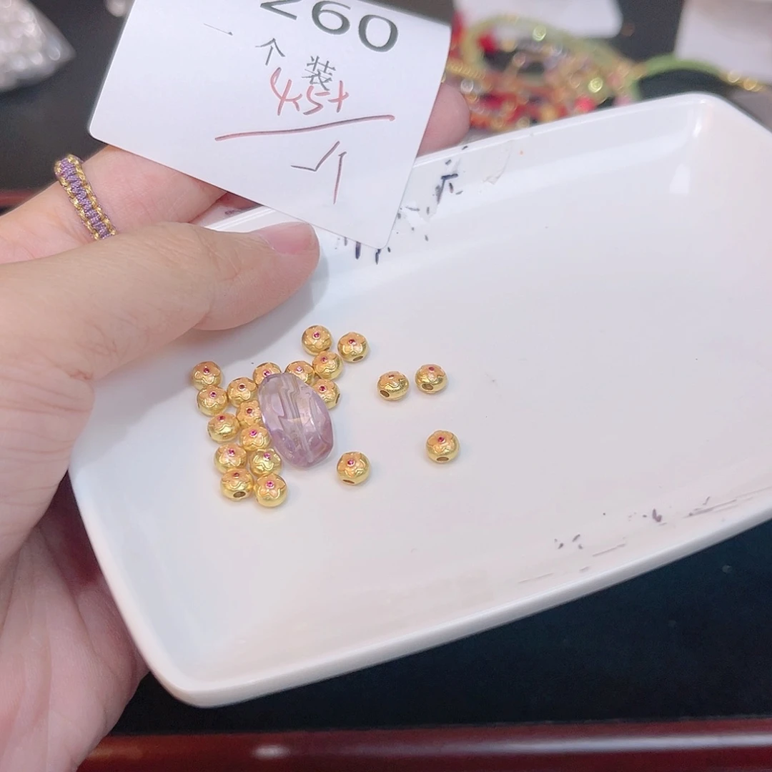 紫晶珠宝半成品银S925镀金镶嵌260