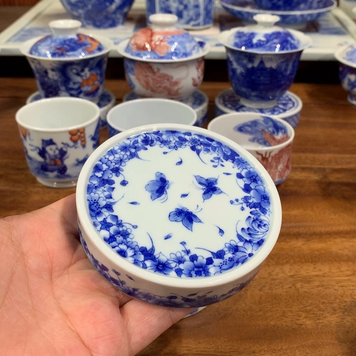 晓月柴窑 蝶恋花盖置