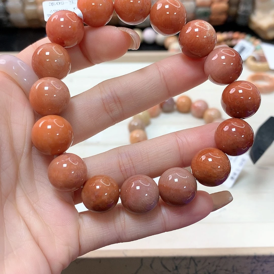 硅化珊瑚（珊瑚玉）手链未镶嵌难**涂793