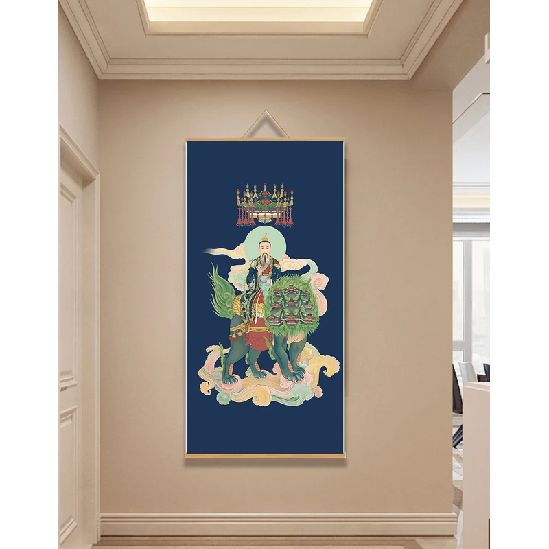 【92太乙救苦天尊】60x120cm现代简约挂轴装饰画办公室家居装饰画