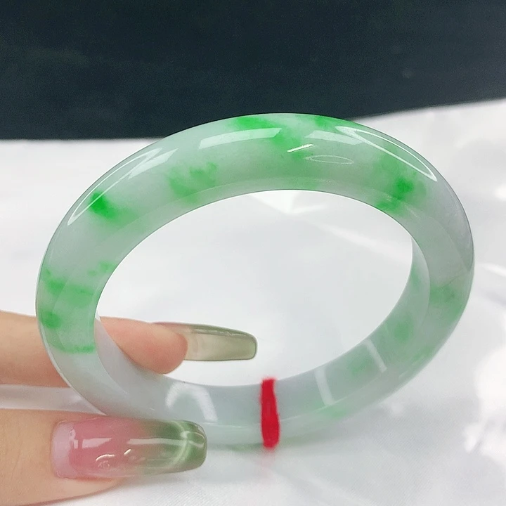 翡翠未镶嵌手镯圈60，03021