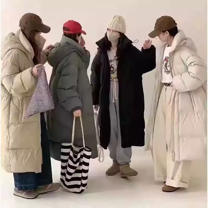 新款泡芙长款连帽大被子高端时尚奢品冬季保暖女士百搭羽绒服