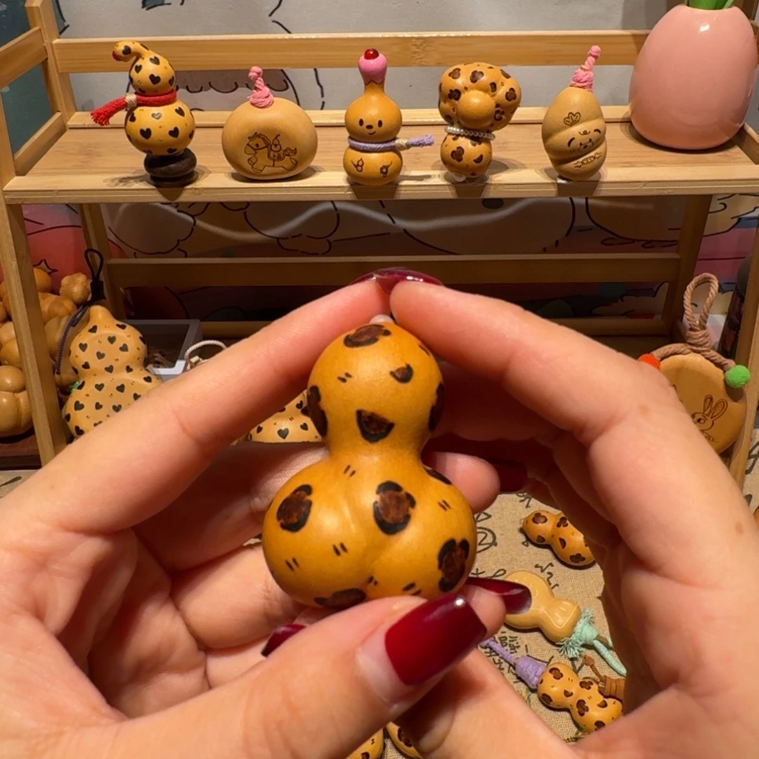 木金蟾葫芦 豹纹烙画 小尺寸