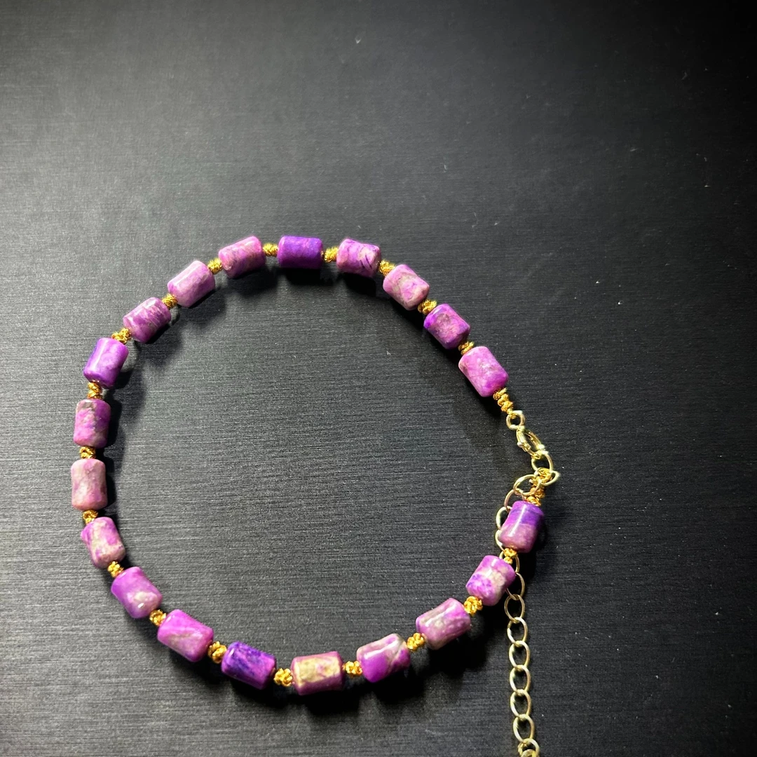 32001539皇家紫小圆柱手链和项链（多样性发其一）503