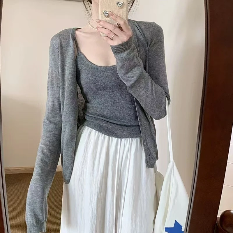 heyguai基础款纯色春款开衫