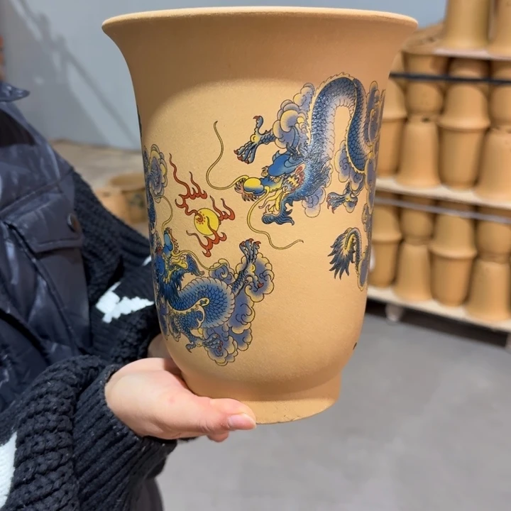 紫砂花盆 高度22口径17