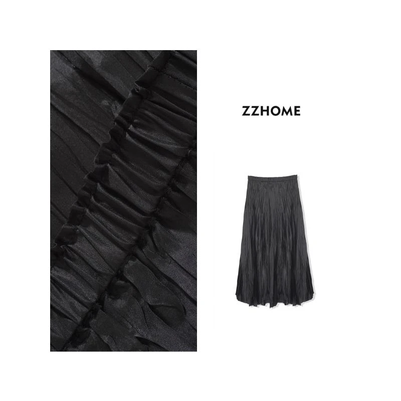 ZOZO HOME ｜线条美学高延展褶皱微慵懒半裙q170910p