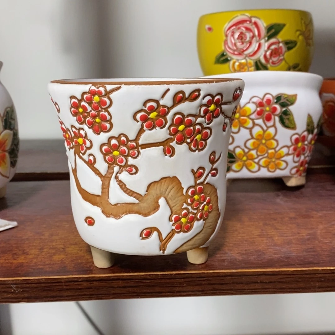 红陶韩式多肉植物花盆