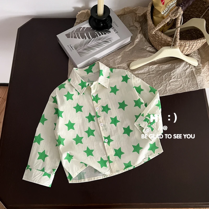 【现货】郝叔童品男童长袖衬衫2025春装新款欧若森系百搭裤子BY5106