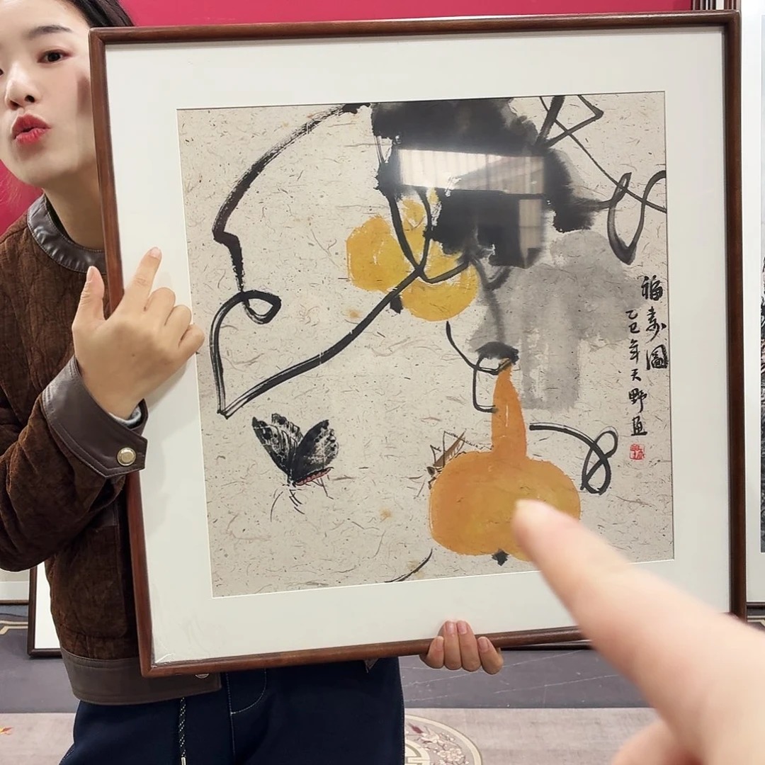 国画手绘作品60-60尺寸
