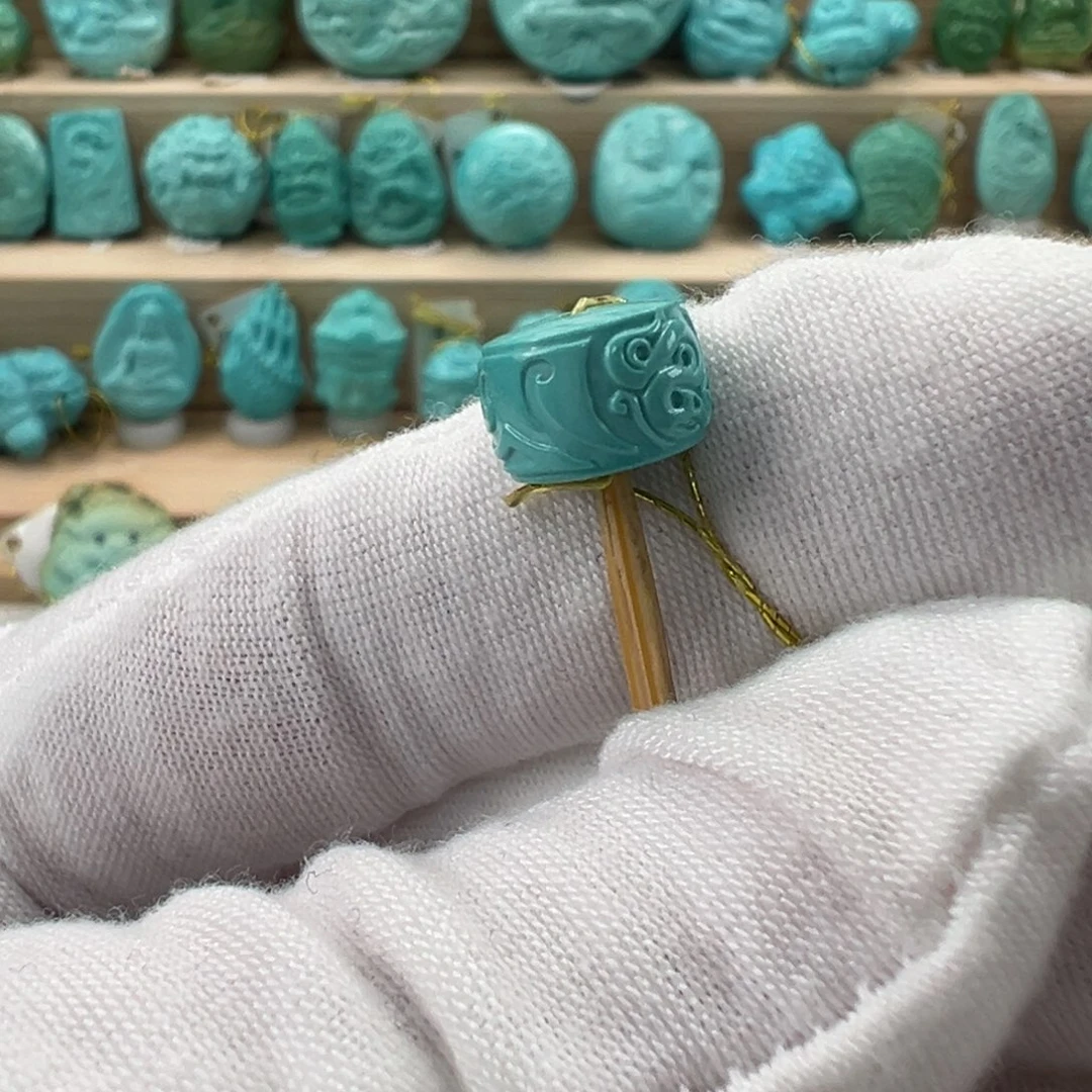 未镶嵌绿松石仿古珠10.1x7.4 m m m