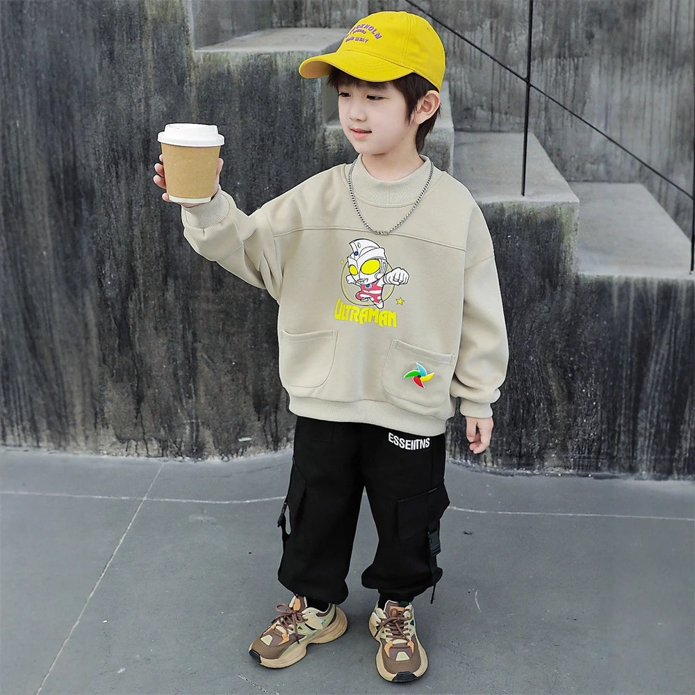 奥特曼2025新款衣服男童卫衣秋装打底衫儿童帅气时髦上衣宝宝童装